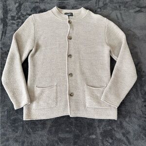 Nohow Thick Knit Cardigan Buttons Pockets Wool Blend